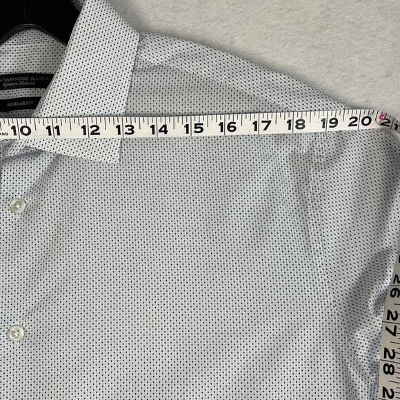 John Varvatos Mens Button Up Dress Shirt 100% Cotton Regular Fit 16.5 32/33 - Picture 4 of 9